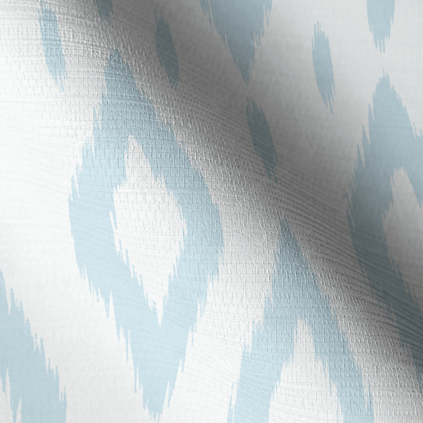 Key Lime Columbia Blue Ikat Faux Grasscloth Wallpaper - Lemon Park