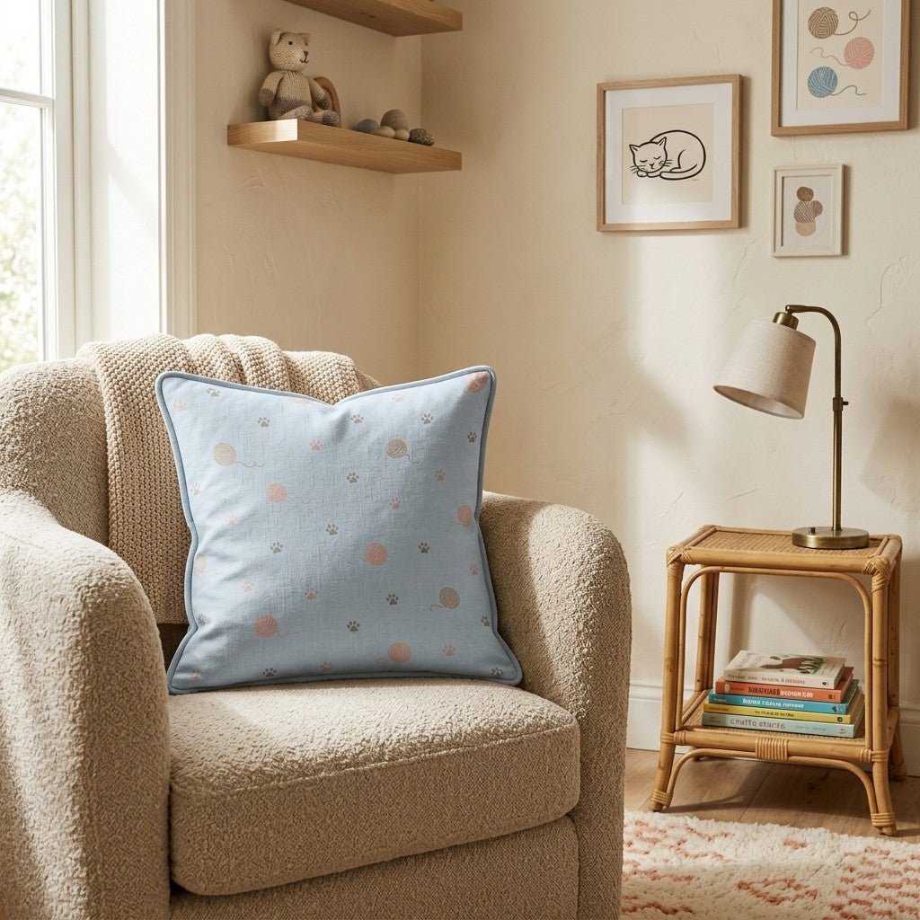Kitty Playtime Throw Pillow - Benton Lane Home - Hillcroft Home