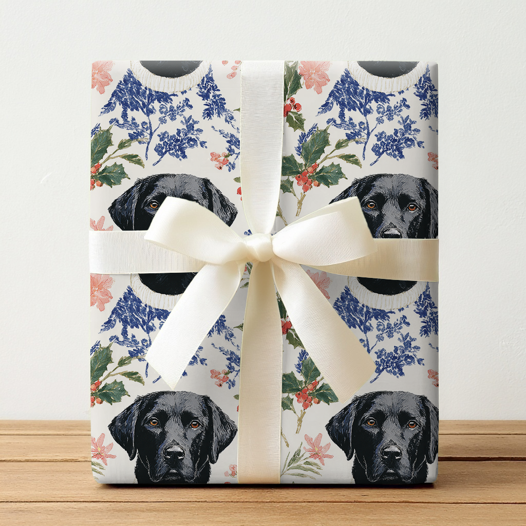 Snowy Lab Christmas - Wrapping Paper