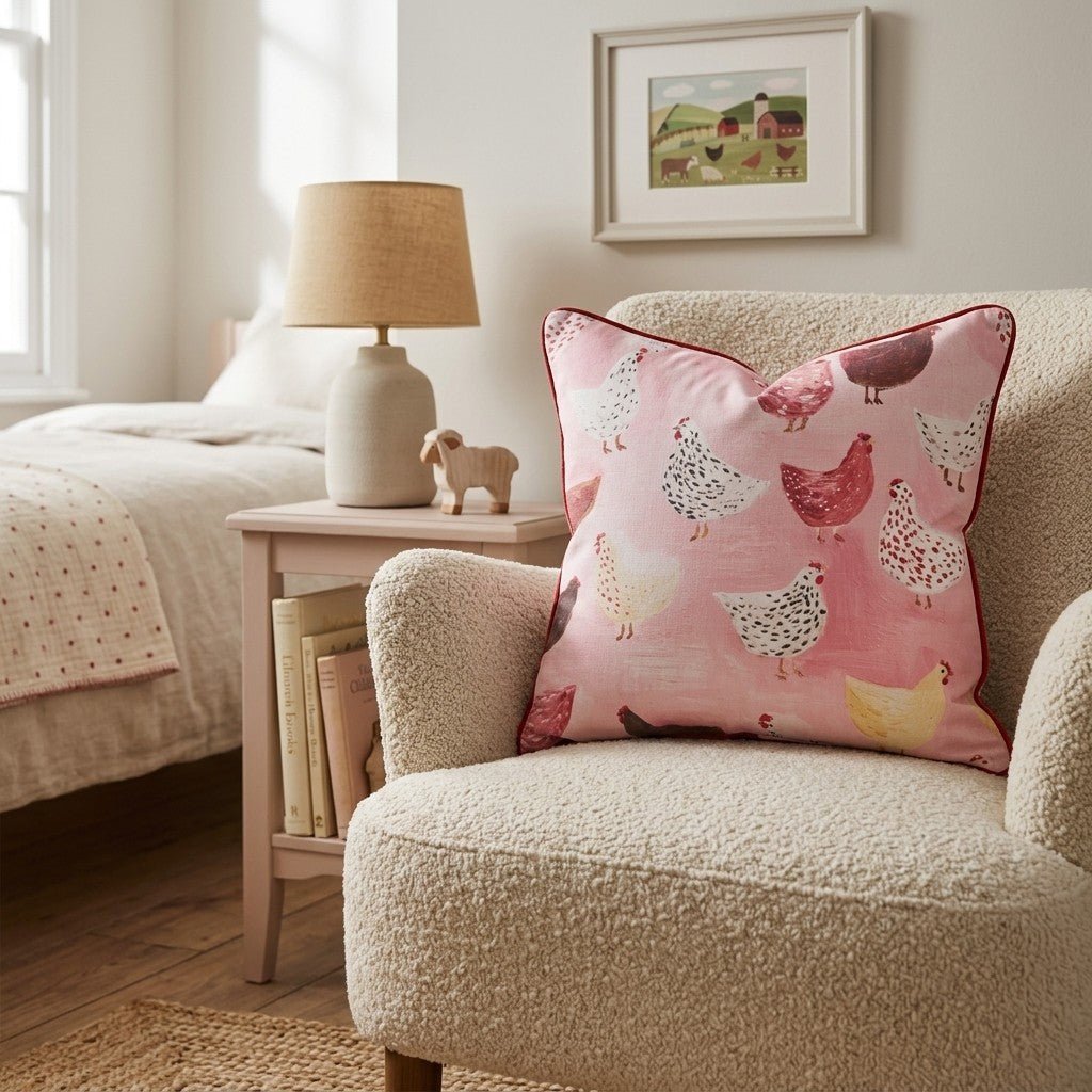Lady Cluck Throw Pillow - Benton Lane Home - Hillcroft Home