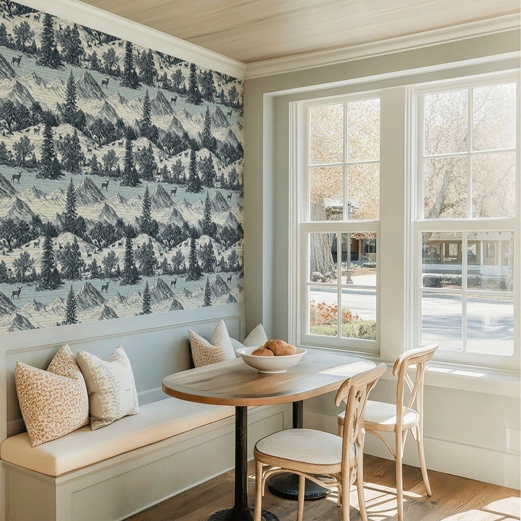 Lake Louise Faux Grasscloth Wallpaper - Benton Lane Home - Lemon Park