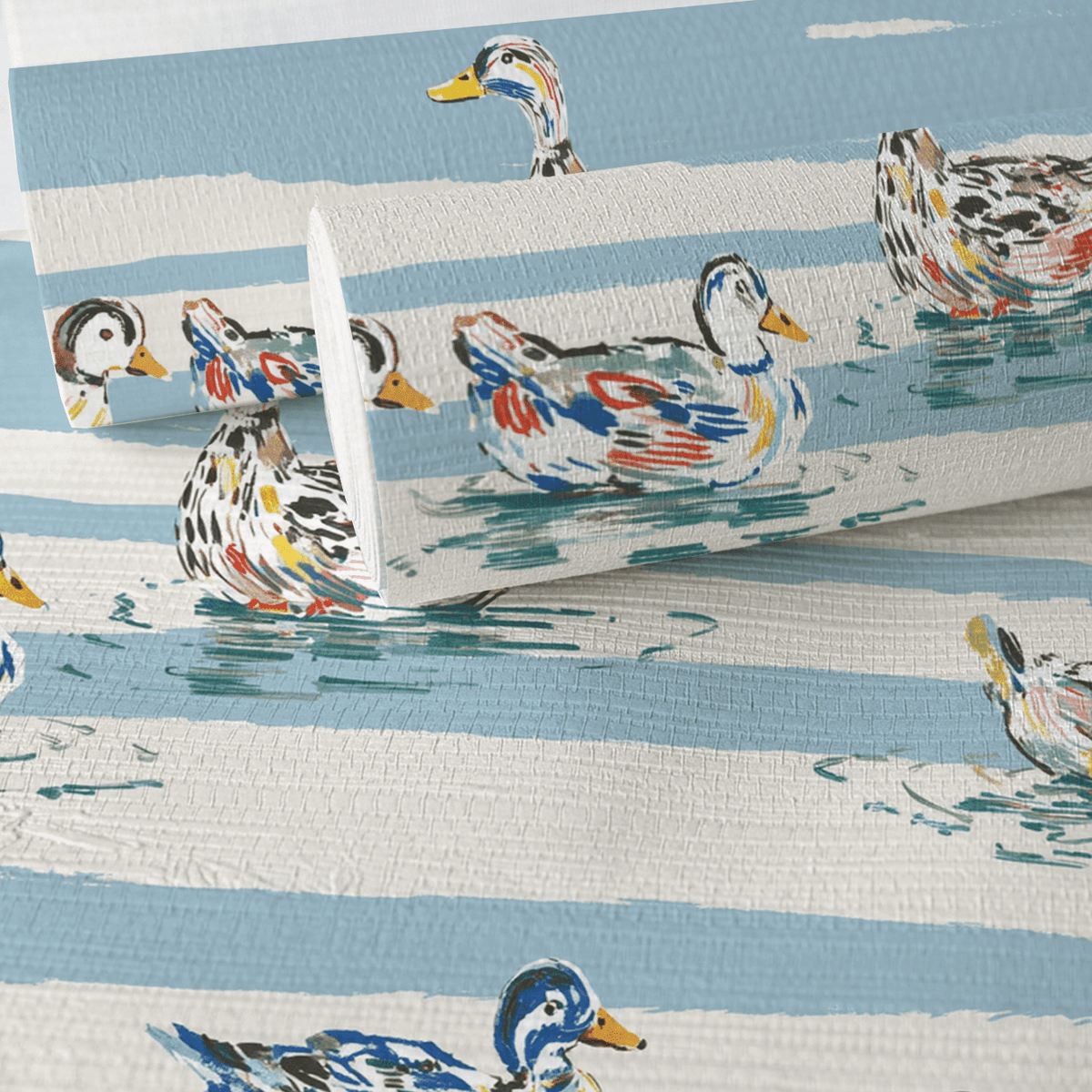 Lakeside Stripe Faux Grasscloth Wallpaper - Benton Lane Home - Lemon Park
