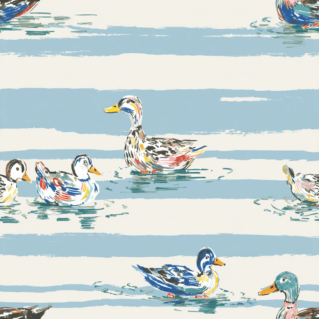 Lakeside Stripe Wallpaper - Benton Lane Home - Lemon Park