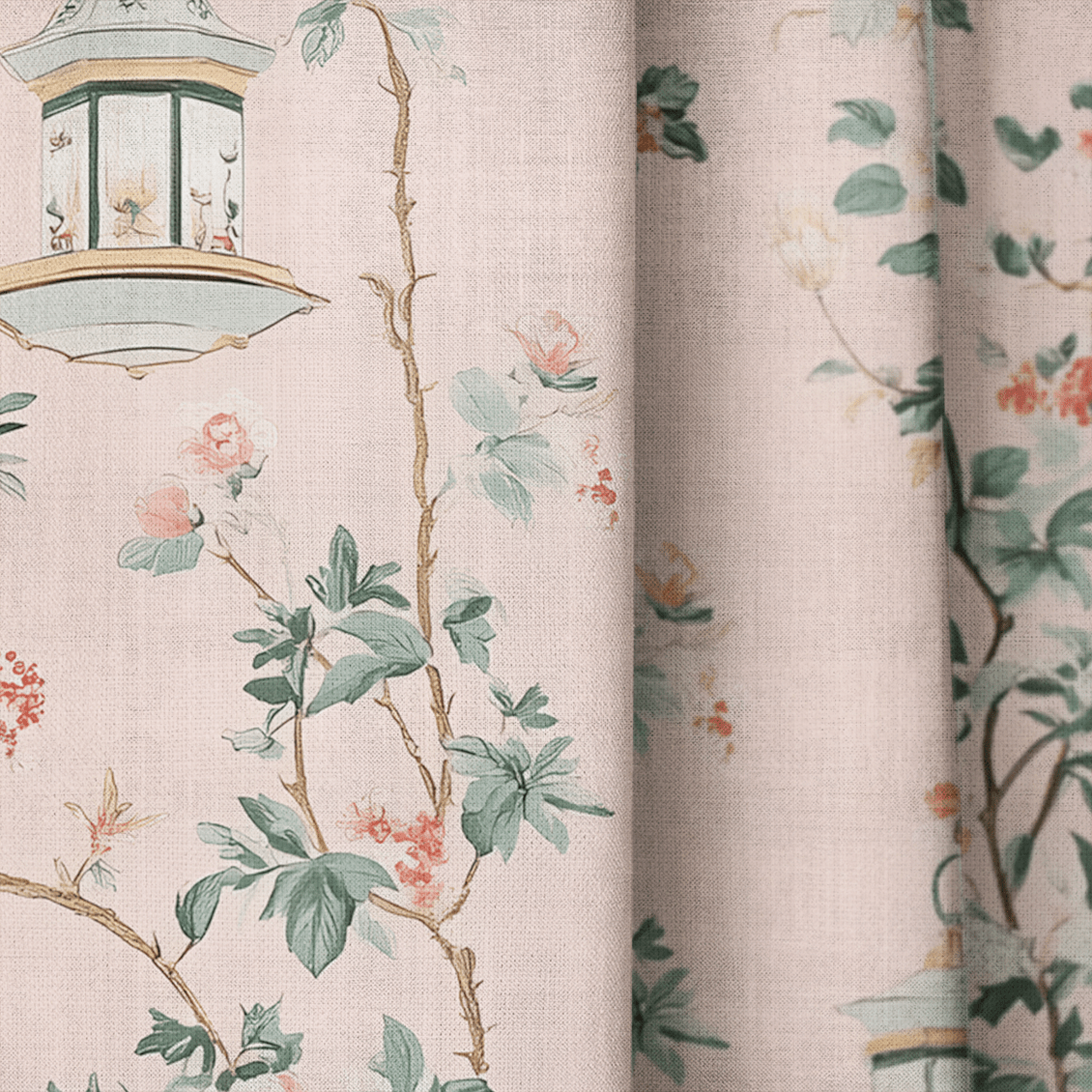 Lantern Lit - Drapery - Benton Lane Home - Lemon Park