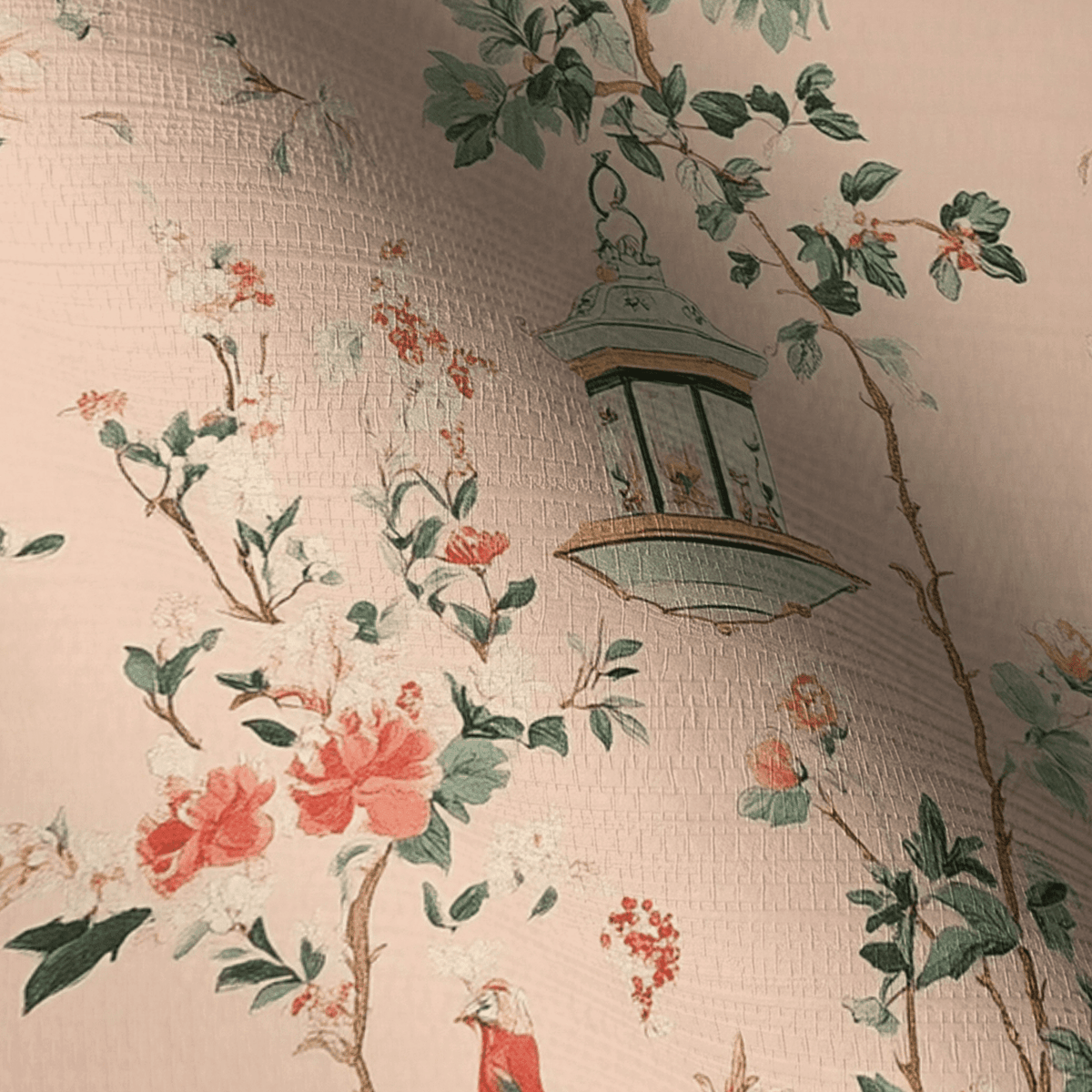Lantern Lit Faux Grasscloth Wallpaper - Benton Lane Home - Lemon Park