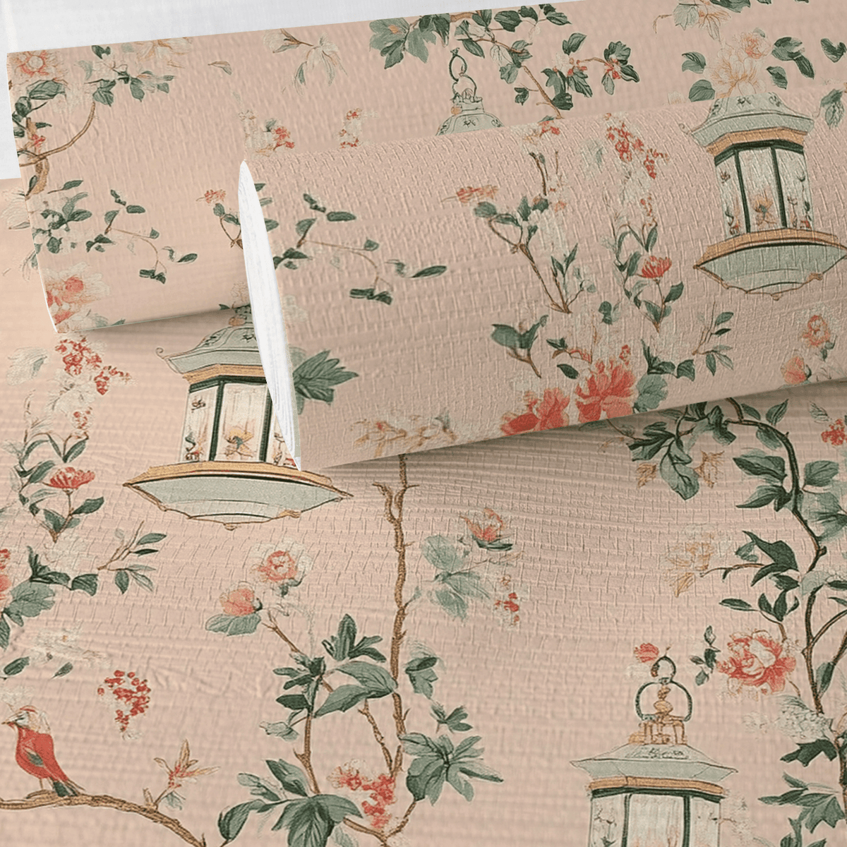 Lantern Lit Faux Grasscloth Wallpaper - Benton Lane Home - Lemon Park