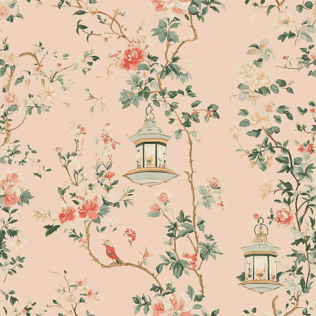 Lantern Lit Wallpaper - Lemon Park