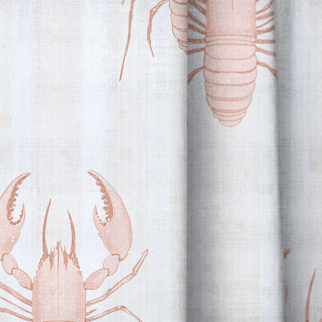 Larry Lobsters - Drapery - Benton Lane Home - Lemon Park