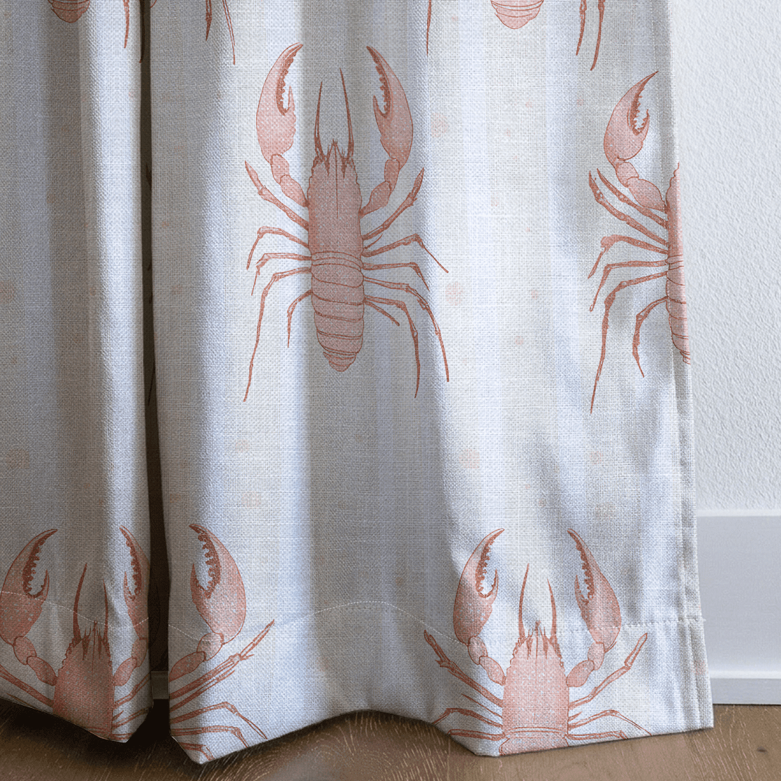 Larry Lobsters - Drapery - Benton Lane Home - Lemon Park