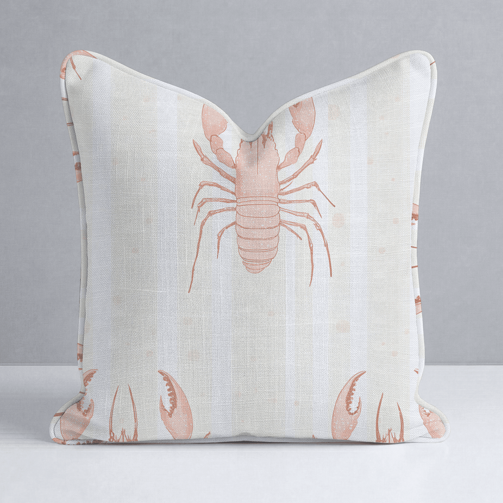Larry Lobsters Throw Pillow - Benton Lane Home - Lemon Park