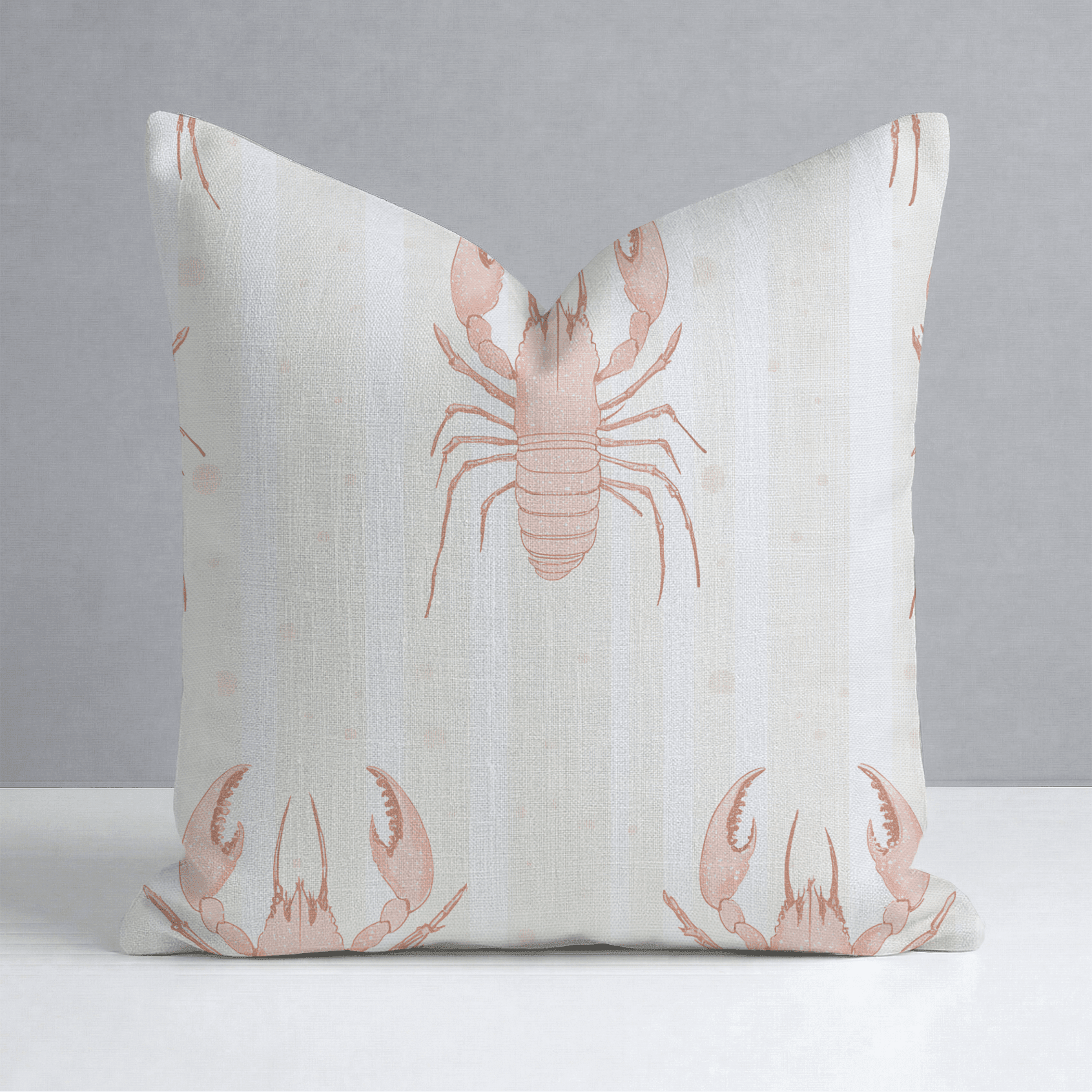 Larry Lobsters Throw Pillow - Benton Lane Home - Lemon Park