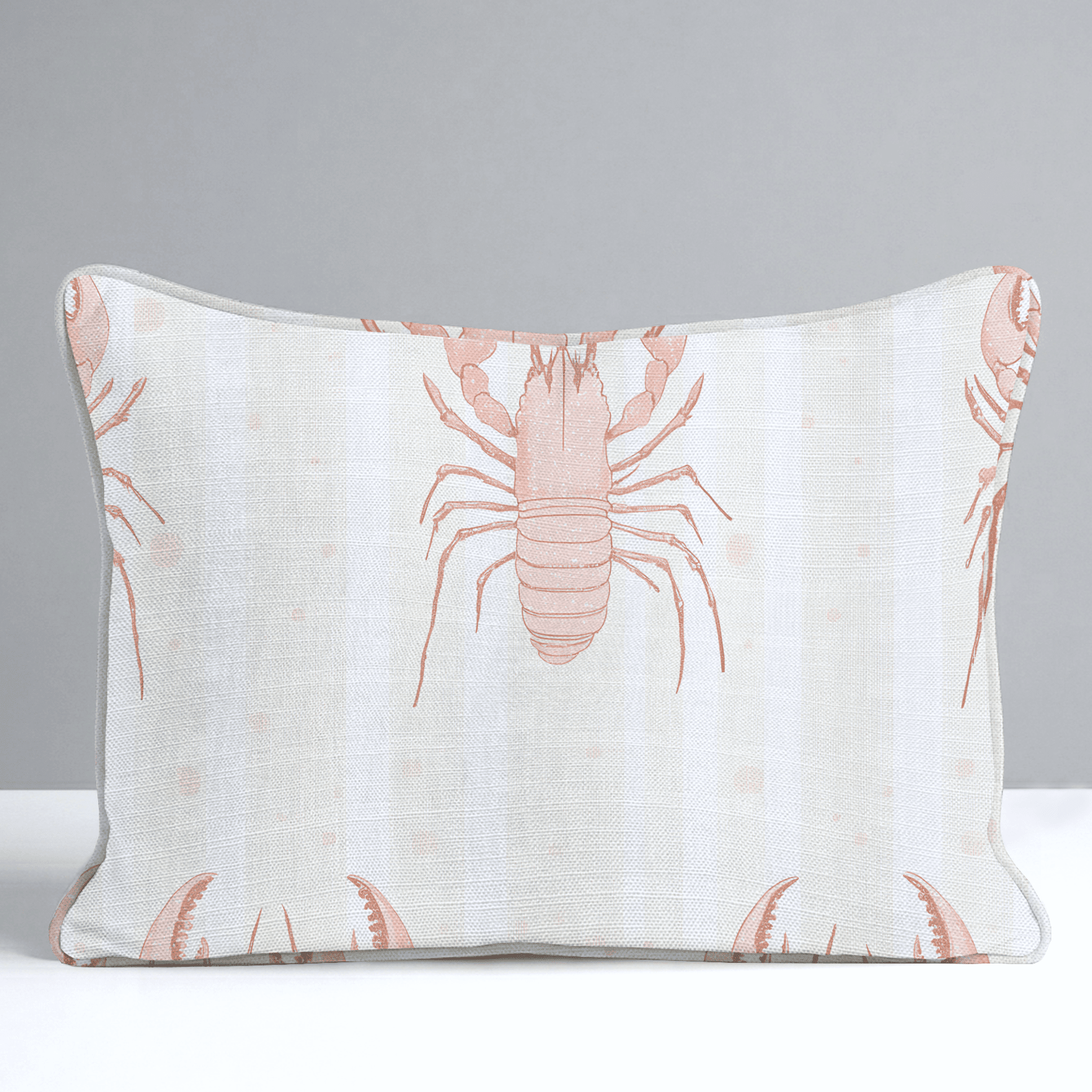 Larry Lobsters Throw Pillow - Benton Lane Home - Lemon Park