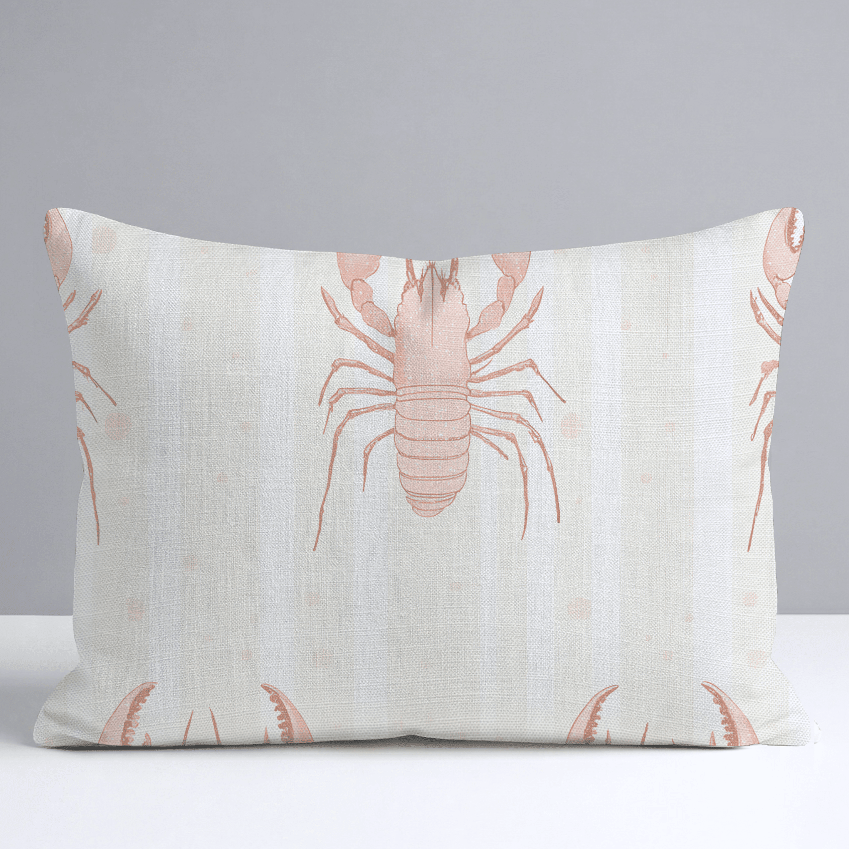 Larry Lobsters Throw Pillow - Benton Lane Home - Lemon Park