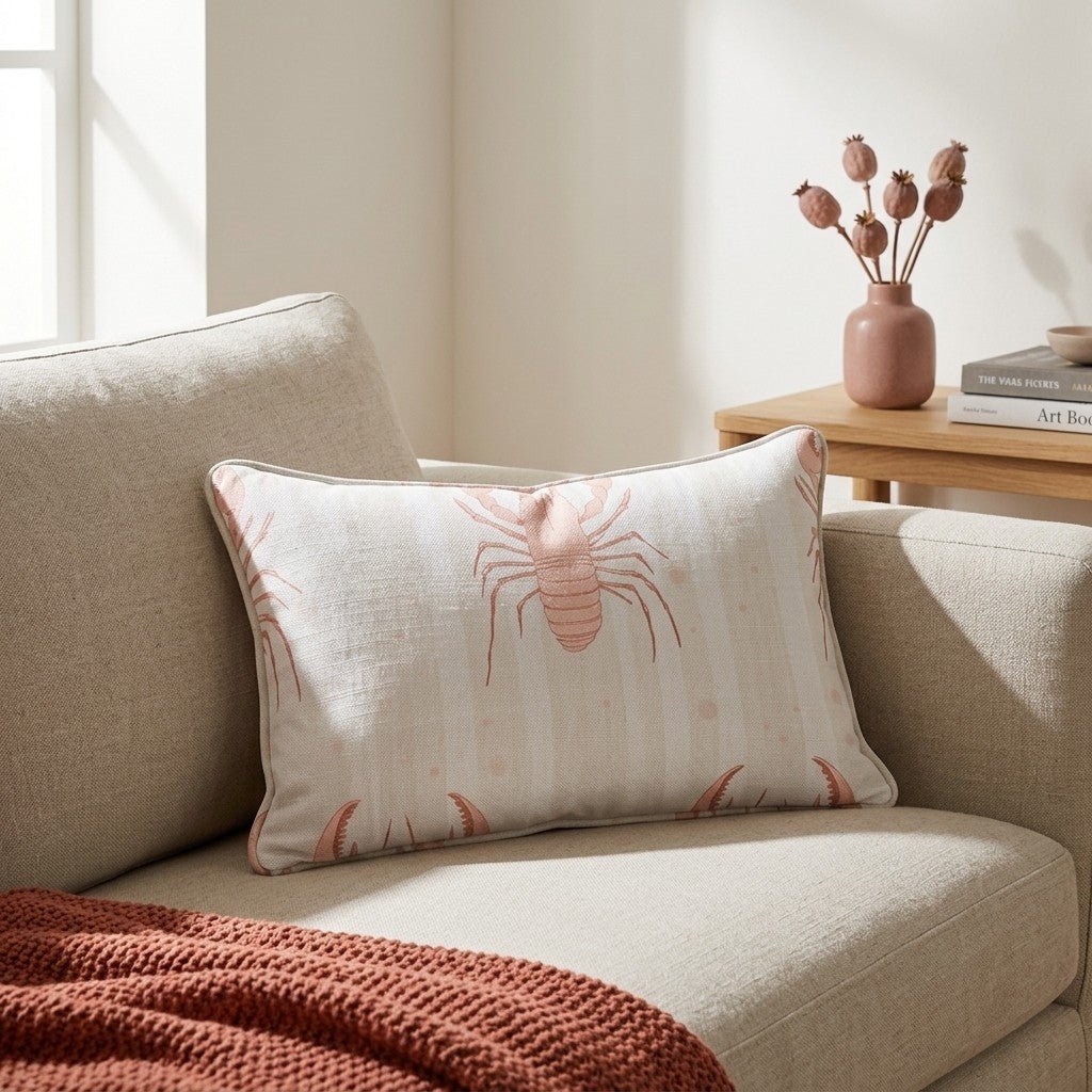 Larry Lobsters Throw Pillow - Benton Lane Home - Lemon Park