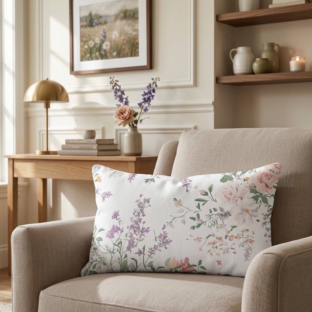 Lavender Lace Throw Pillow - Benton Lane Home - Lemon Park