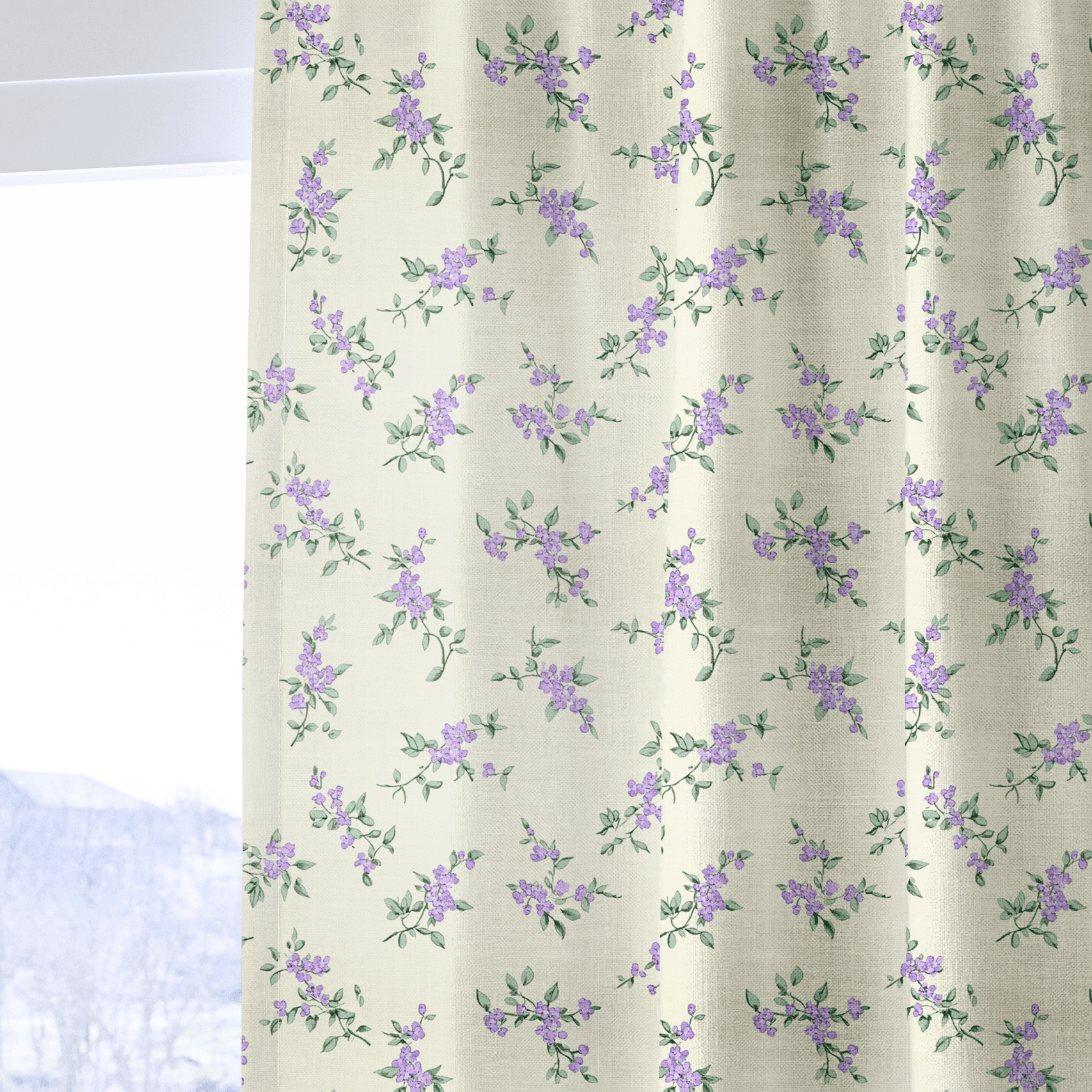 Lavender Sprig - Drapery - Benton Lane Home - Lemon Park