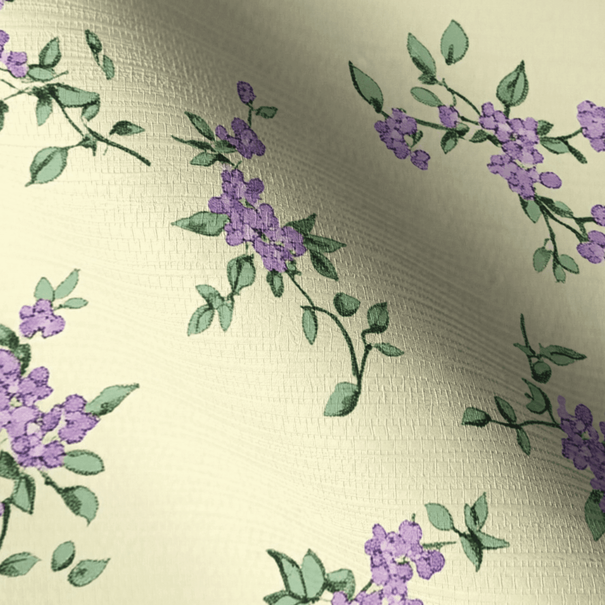 Lavender Sprig Faux Grasscloth Wallpaper - Benton Lane Home - Lemon Park
