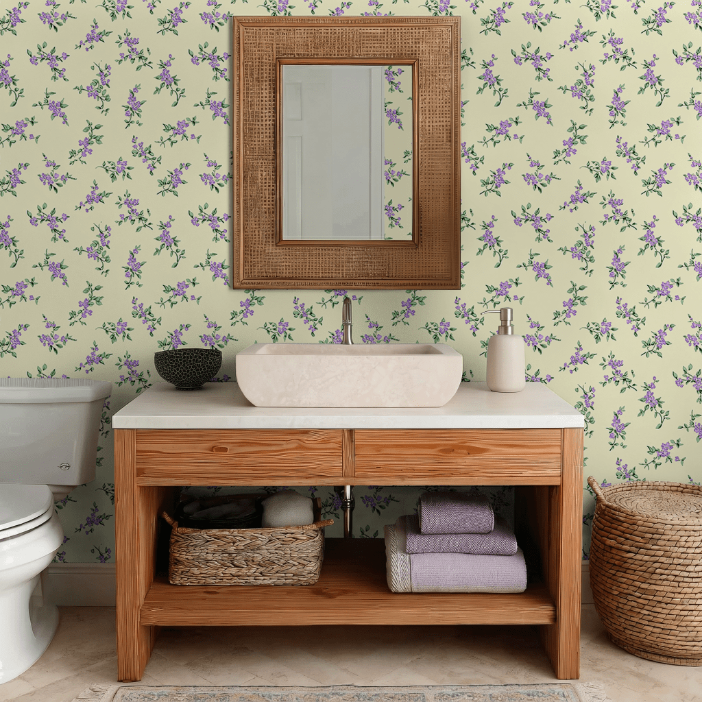 Lavender Sprig Wallpaper - Lemon Park