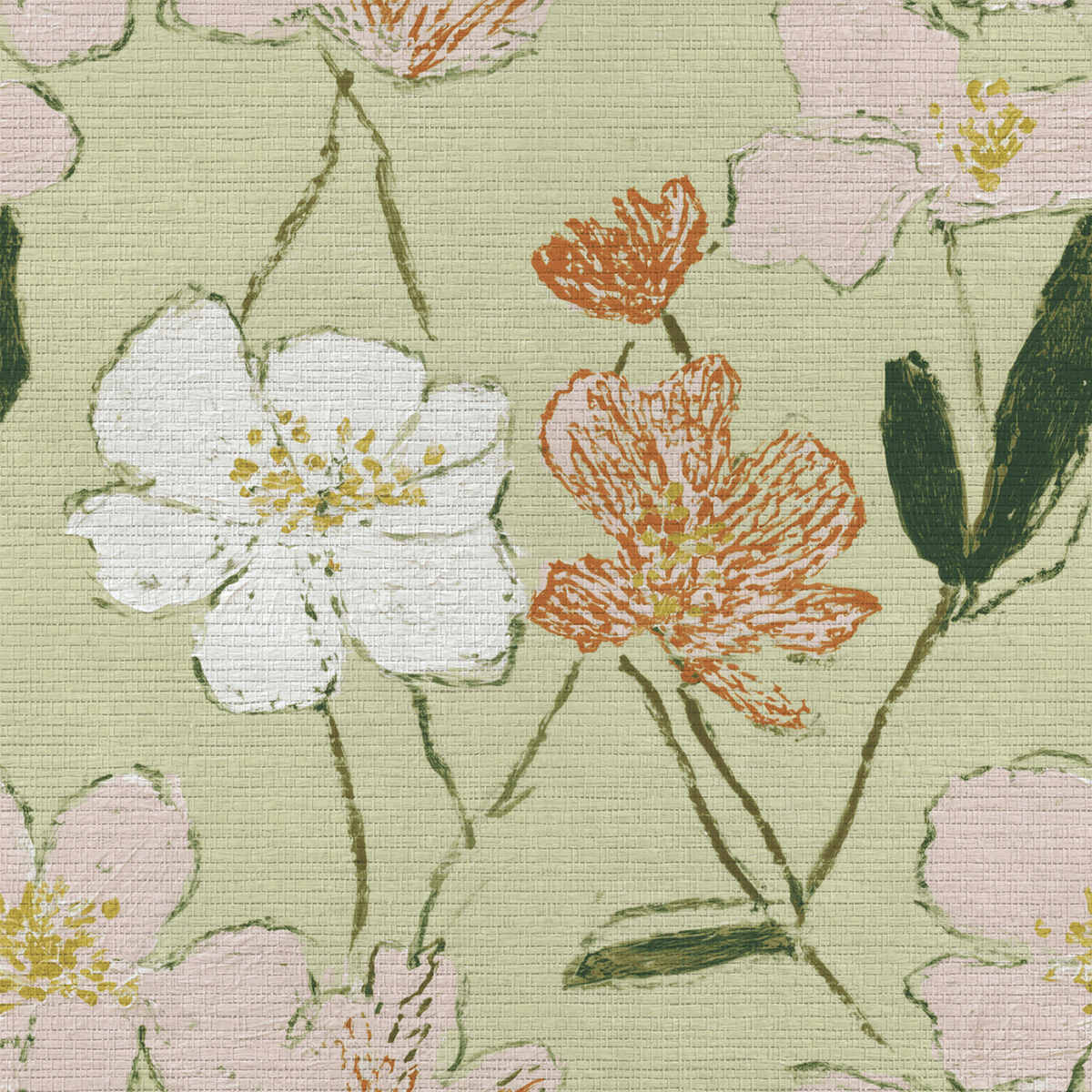 Lavinia Faux Grasscloth Wallpaper - Benton Lane Home - Lemon Park
