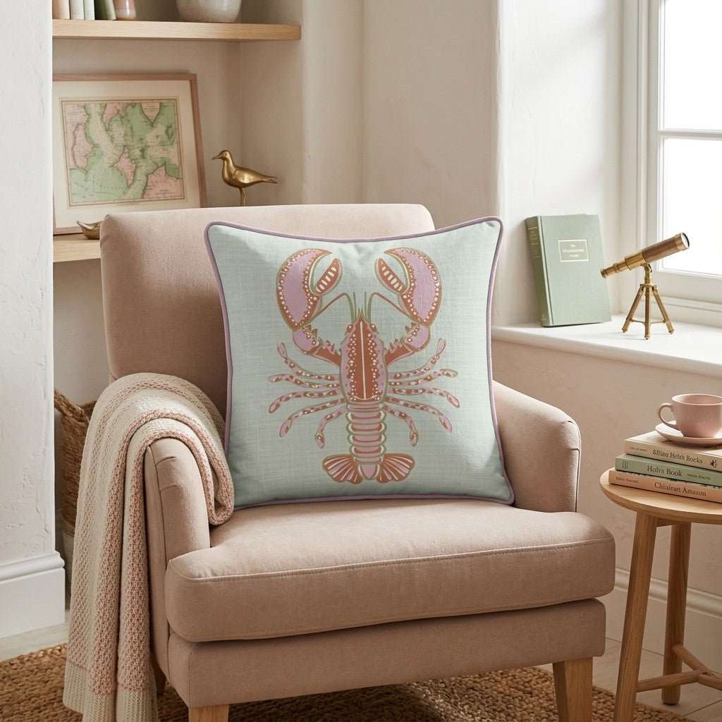 Lazy Lobster Throw Pillow - Hillcroft Home