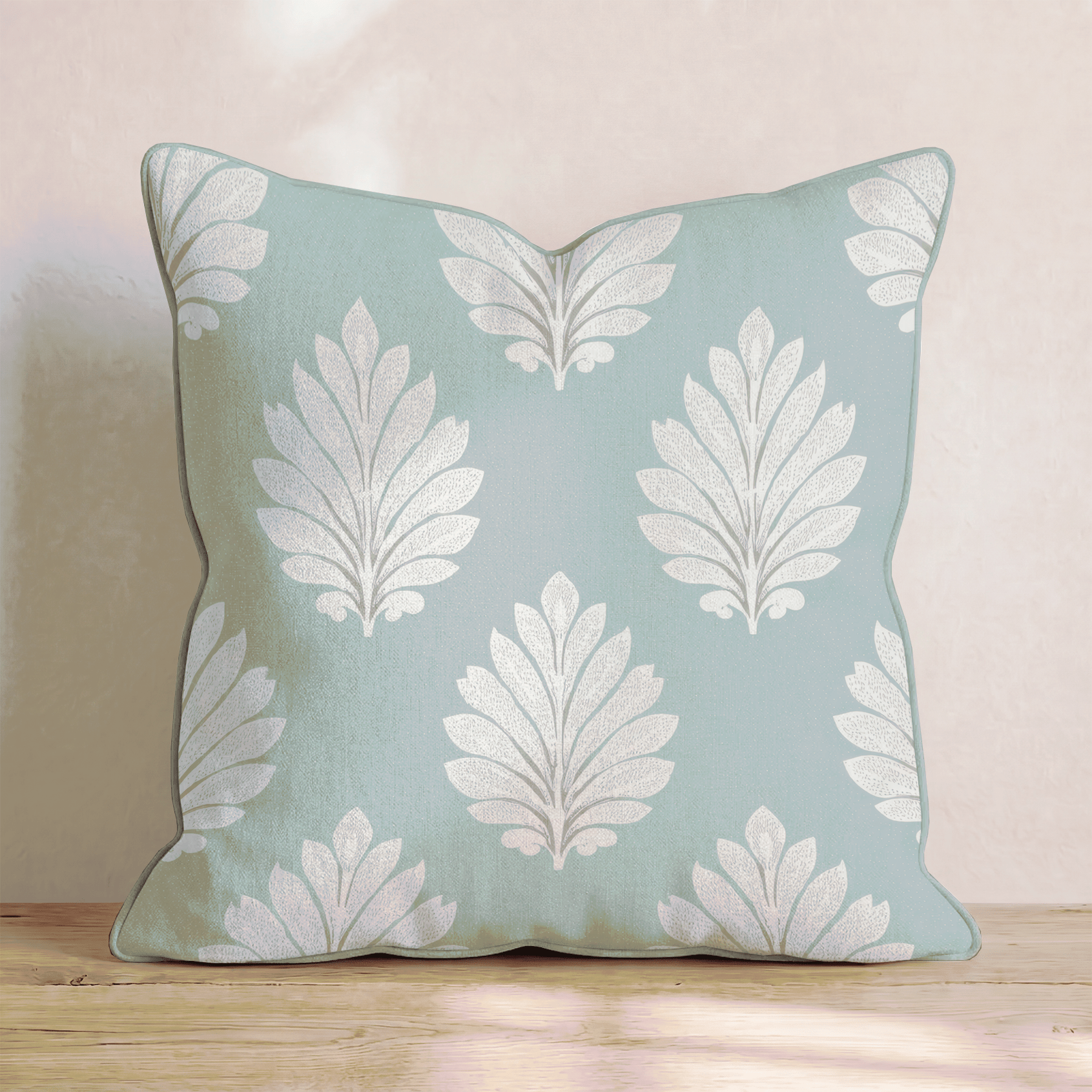 Leaf Damask Throw Pillow - Benton Lane Home - Hillcroft Home