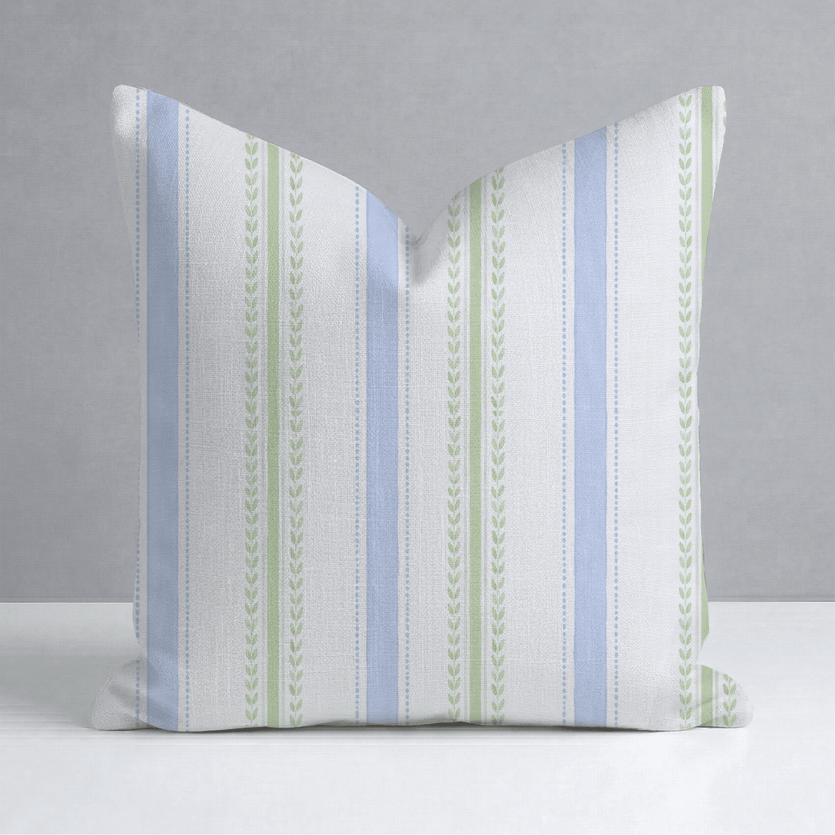 Leaf Me Be Garden Stripe Throw Pillow - Benton Lane Home - Lemon Park