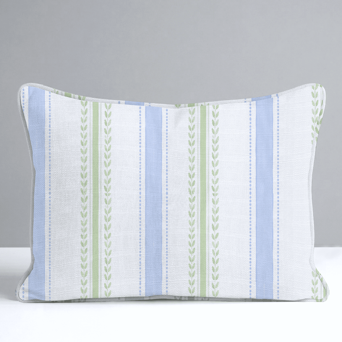 Leaf Me Be Garden Stripe Throw Pillow - Benton Lane Home - Lemon Park