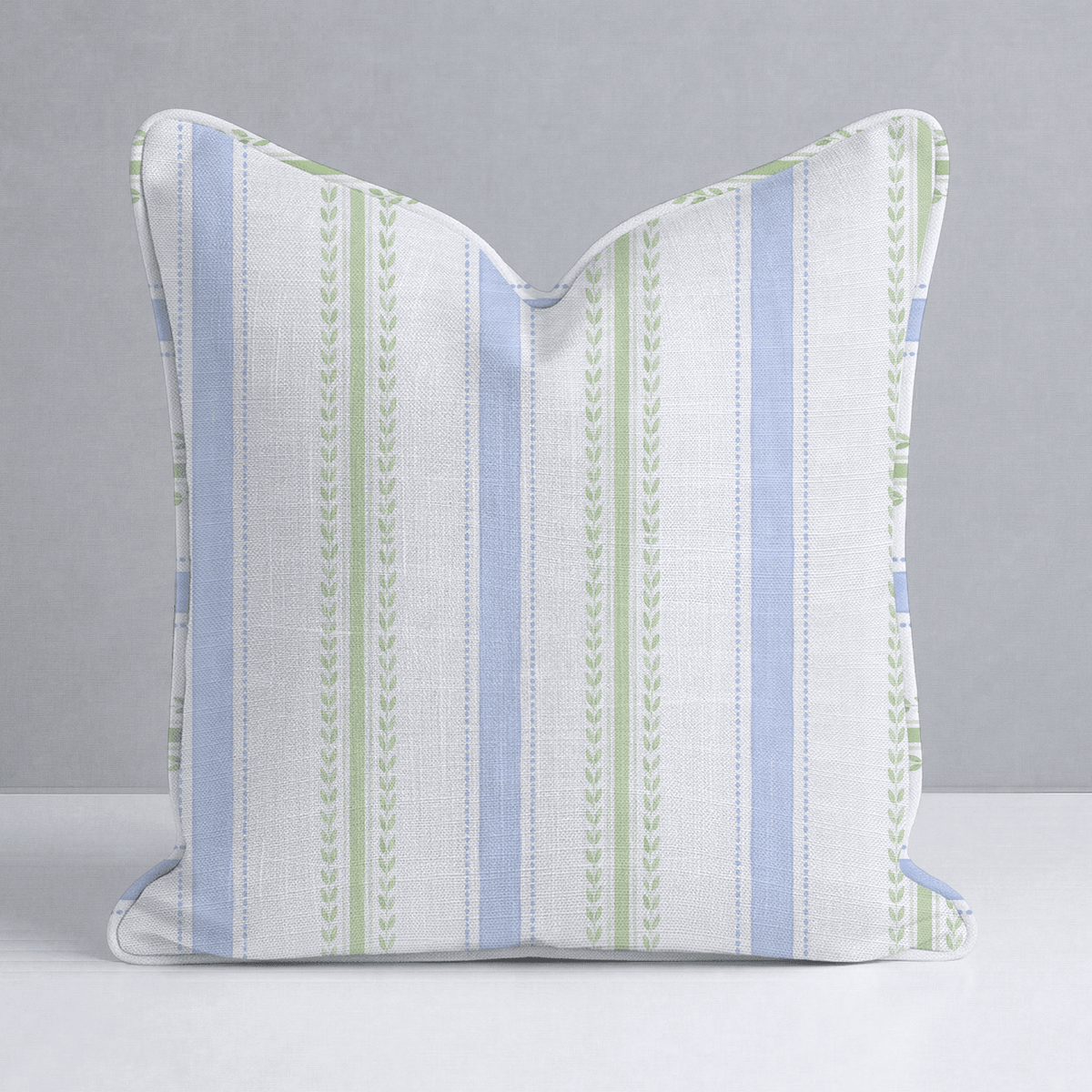 Leaf Me Be Garden Stripe Throw Pillow - Benton Lane Home - Lemon Park