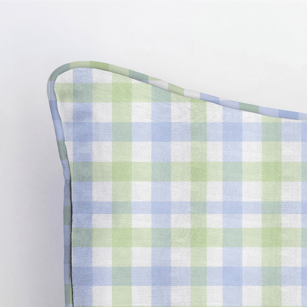 Leaf Me Be Gingham Throw Pillow - Benton Lane Home - Lemon Park