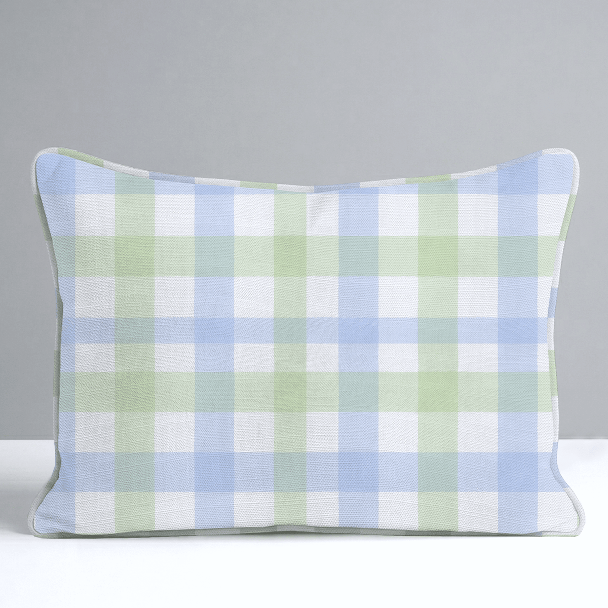 Leaf Me Be Gingham Throw Pillow - Benton Lane Home - Lemon Park