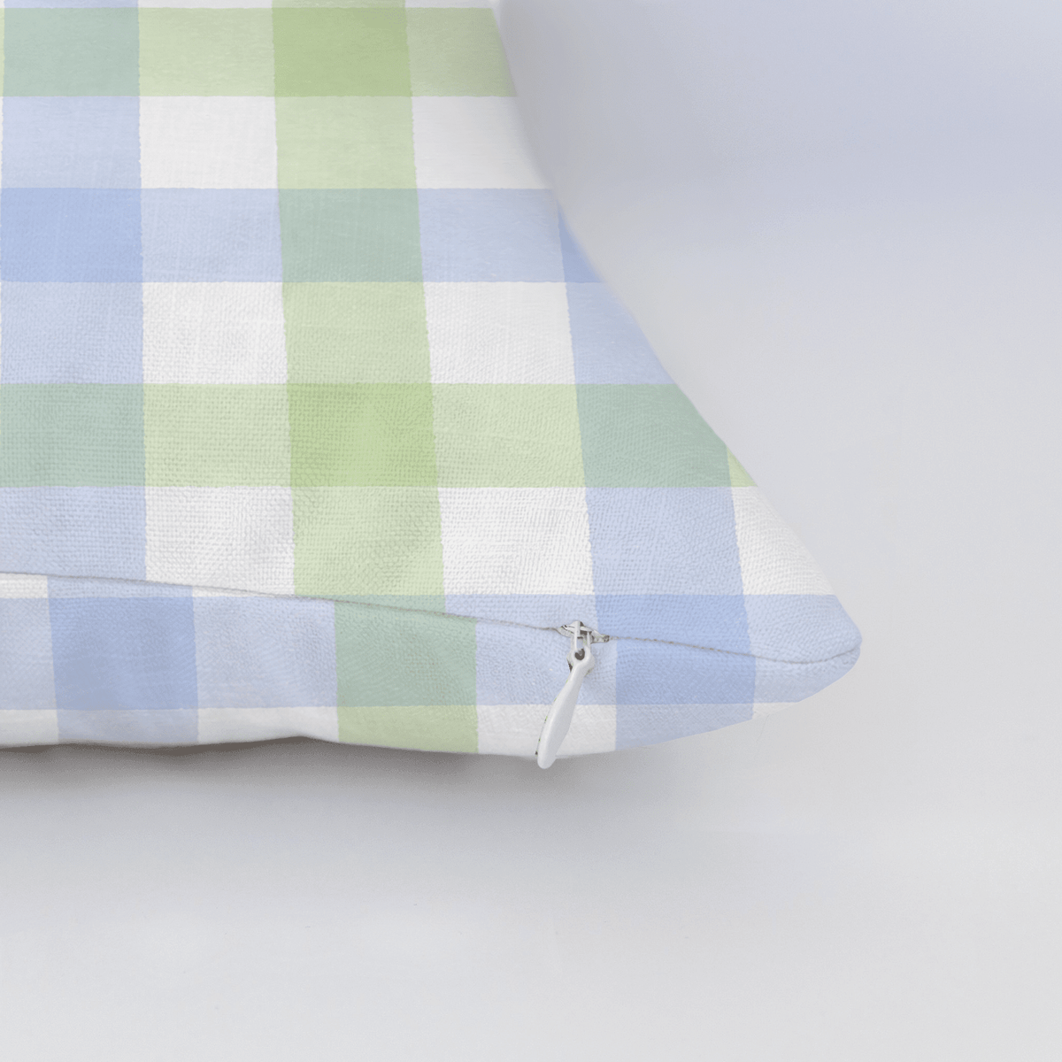 Leaf Me Be Gingham Throw Pillow - Benton Lane Home - Lemon Park