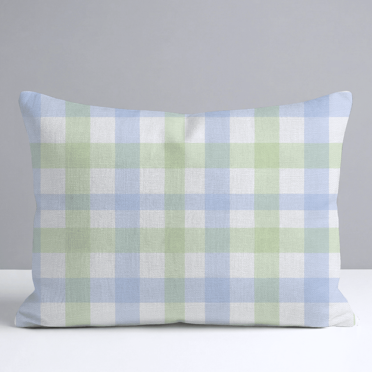 Leaf Me Be Gingham Throw Pillow - Benton Lane Home - Lemon Park