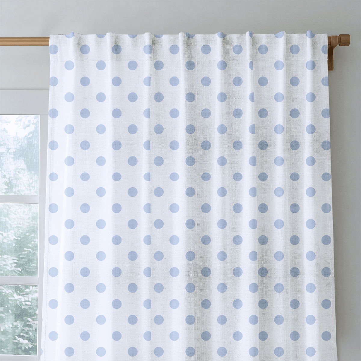 Leaf Me Be Periwinkle Dots - Drapery - Benton Lane Home - Lemon Park