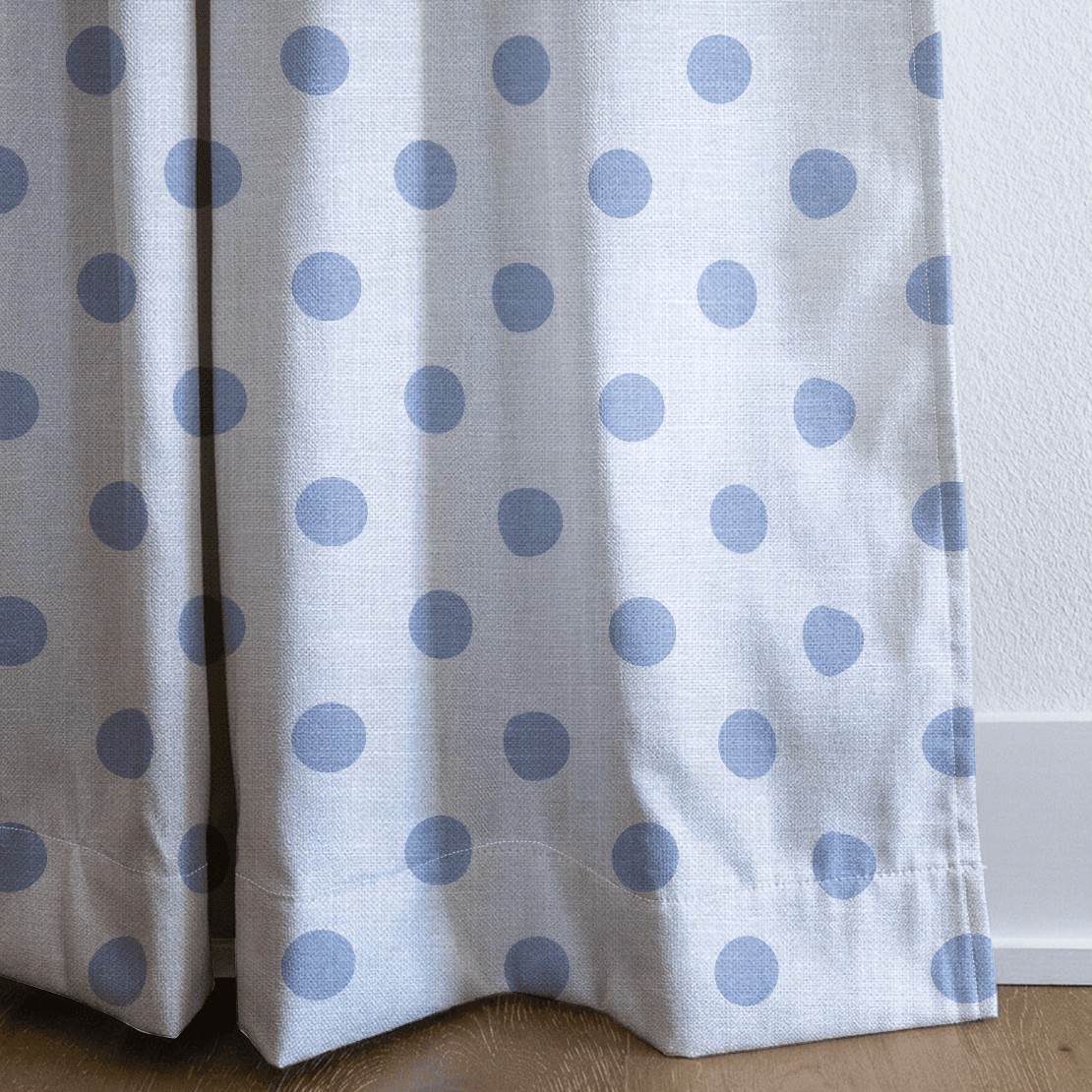 Leaf Me Be Periwinkle Dots - Drapery - Benton Lane Home - Lemon Park