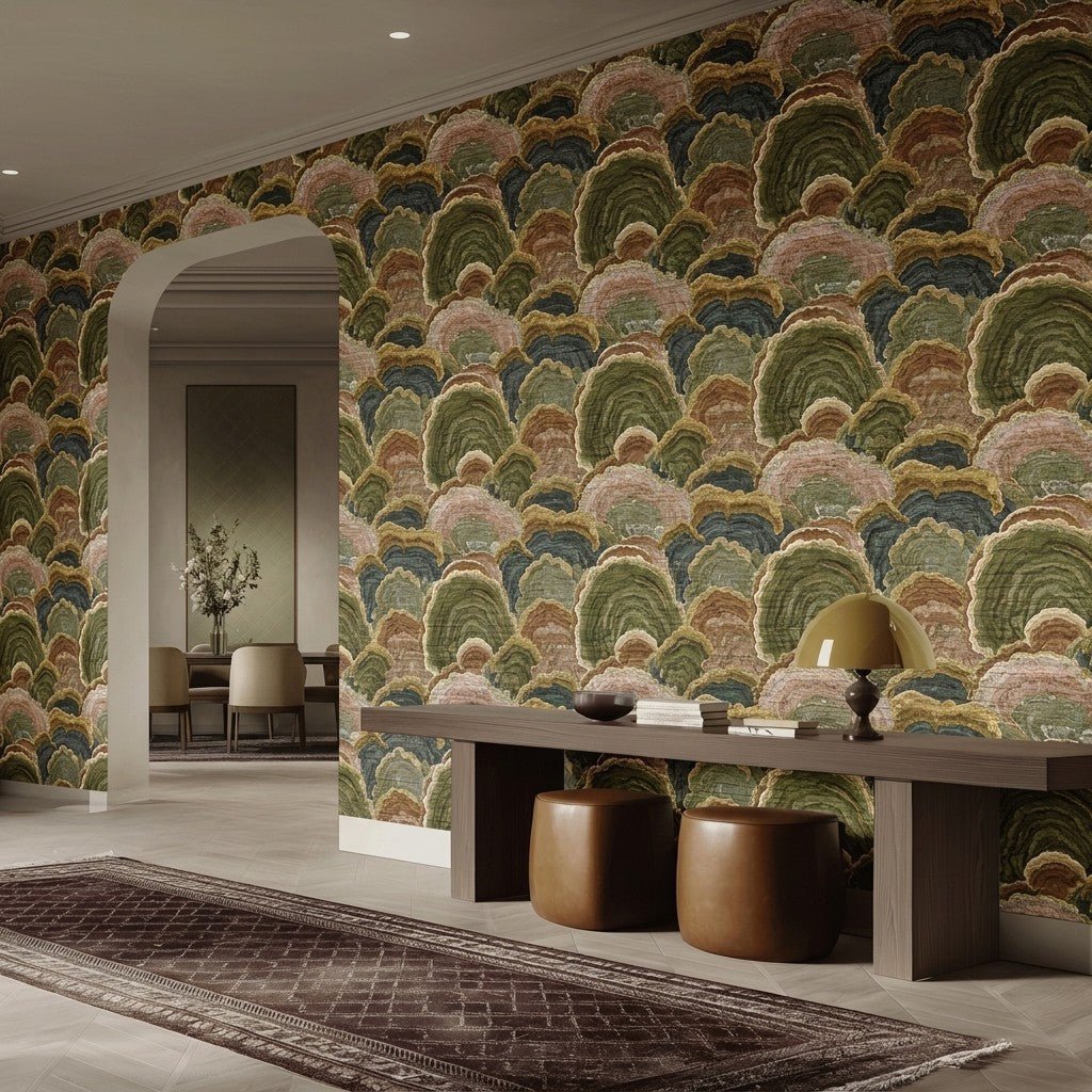 Ledger Faux Grasscloth Wallpaper - Painted Paper