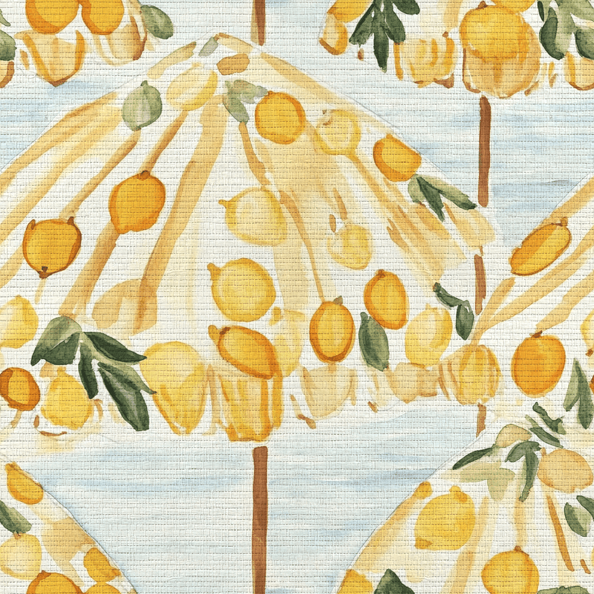Lemon Grove Faux Grasscloth Wallpaper - Benton Lane Home - Lemon Park