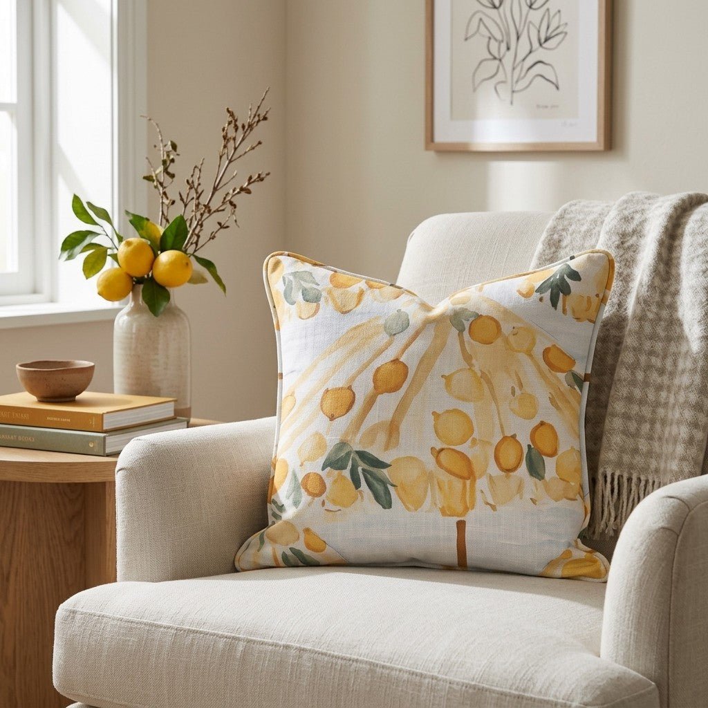 Lemon Grove Throw Pillow - Lemon Park