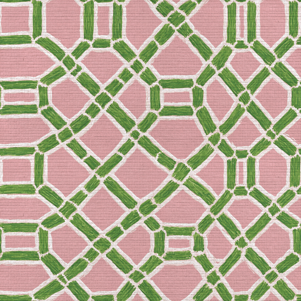 Lemon Park x Kenz Kustomz Palm Canopy Faux Grasscloth Wallpaper - Lemon Park