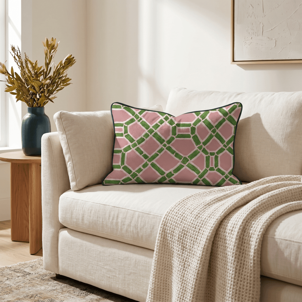 Lemon Park x Kenz Kustomz Palm Canopy Throw Pillow - Benton Lane Home - Lemon Park