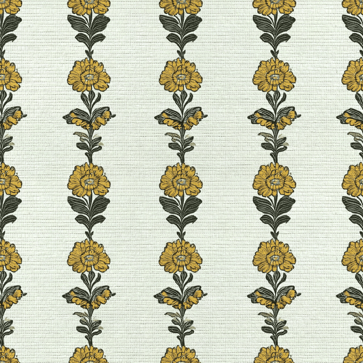 Lemon Poppy Faux Grasscloth Wallpaper - Benton Lane Home - Lemon Park
