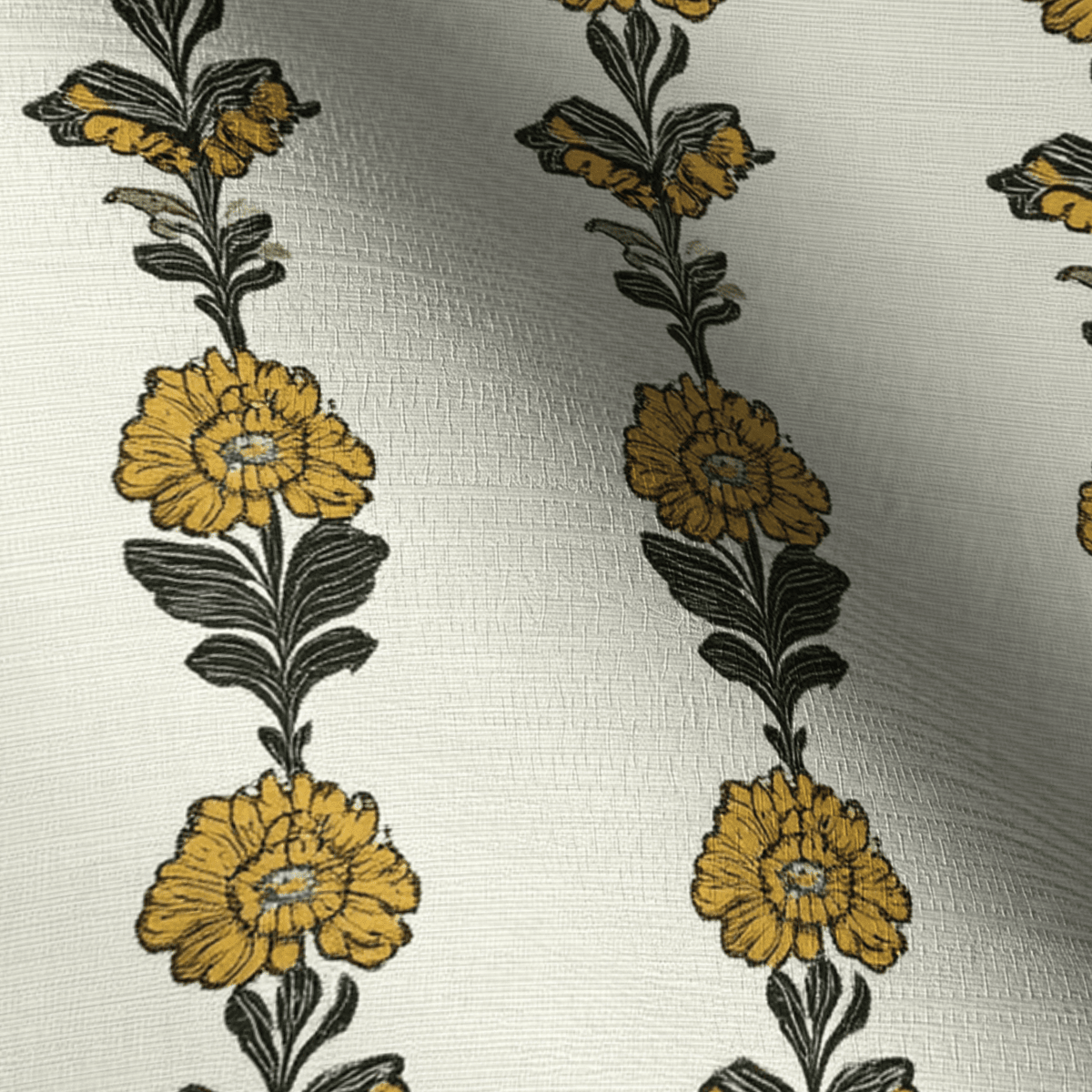 Lemon Poppy Faux Grasscloth Wallpaper - Benton Lane Home - Lemon Park
