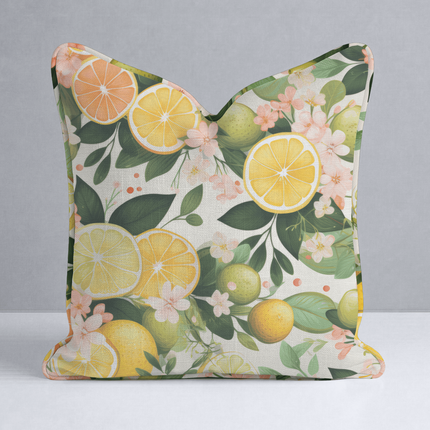 Lemonade Dreamscape Throw Pillow - Benton Lane Home - Lemon Park