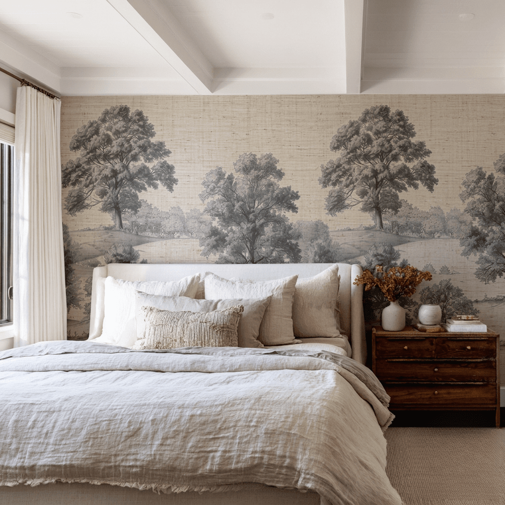 Lenora Faux Grasscloth Wallpaper - Benton Lane Home - Painted Paper