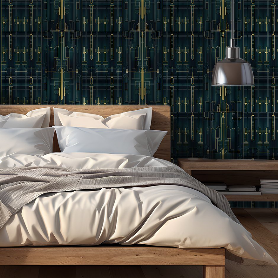 Leon Contemporary Wallpaper - Benton Lane Home - Painted Paper