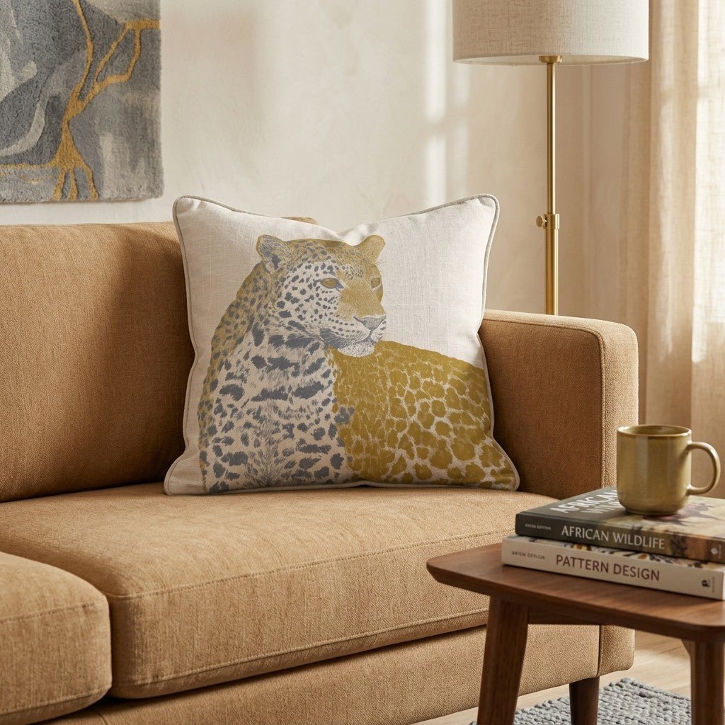Leopard Portrait Throw Pillow - Benton Lane Home - Hillcroft Home