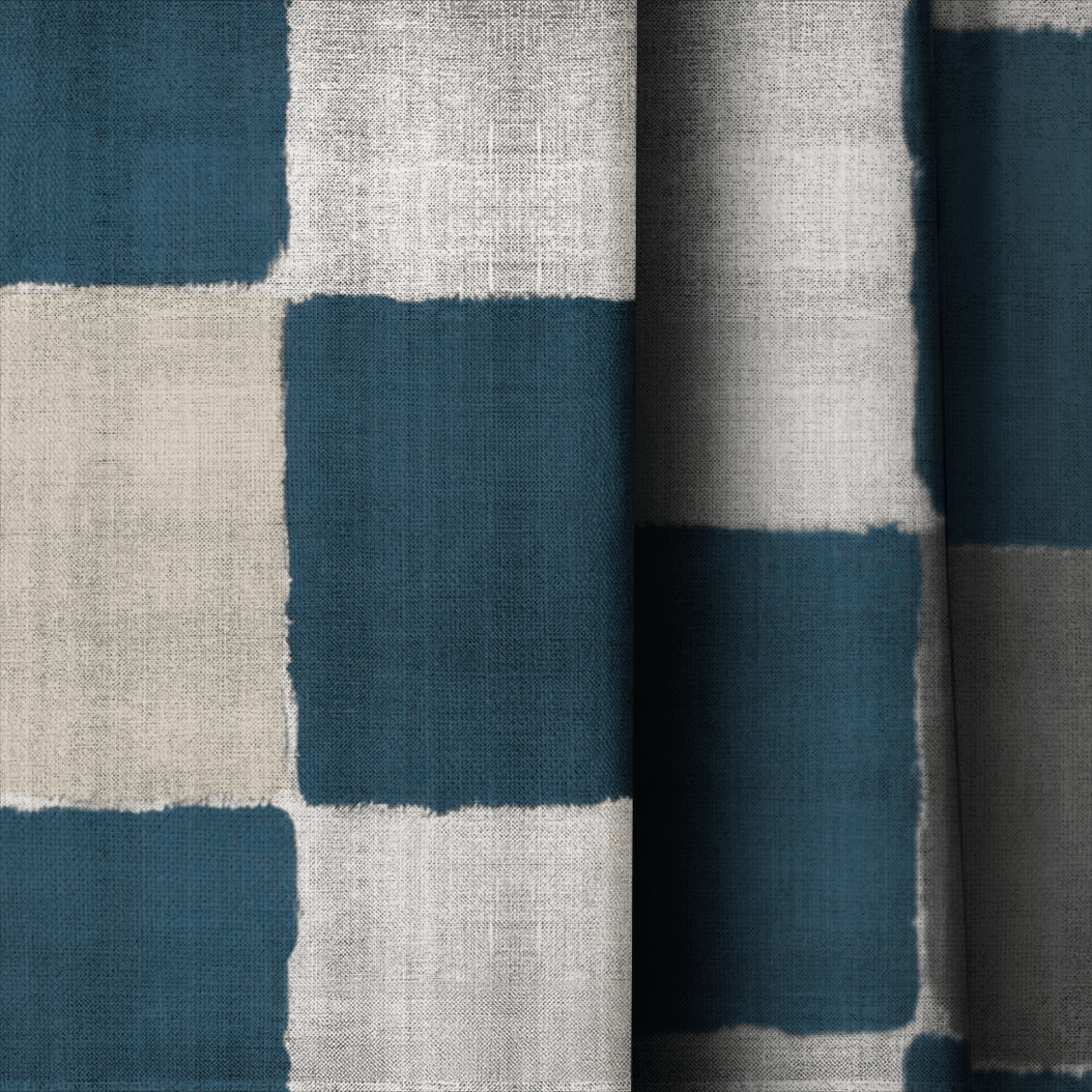 Letterman Check - Drapery - Benton Lane Home - Lemon Park