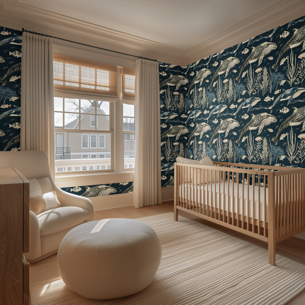 Leviathan Swim Wallpaper - Benton Lane Home - Painted Paper