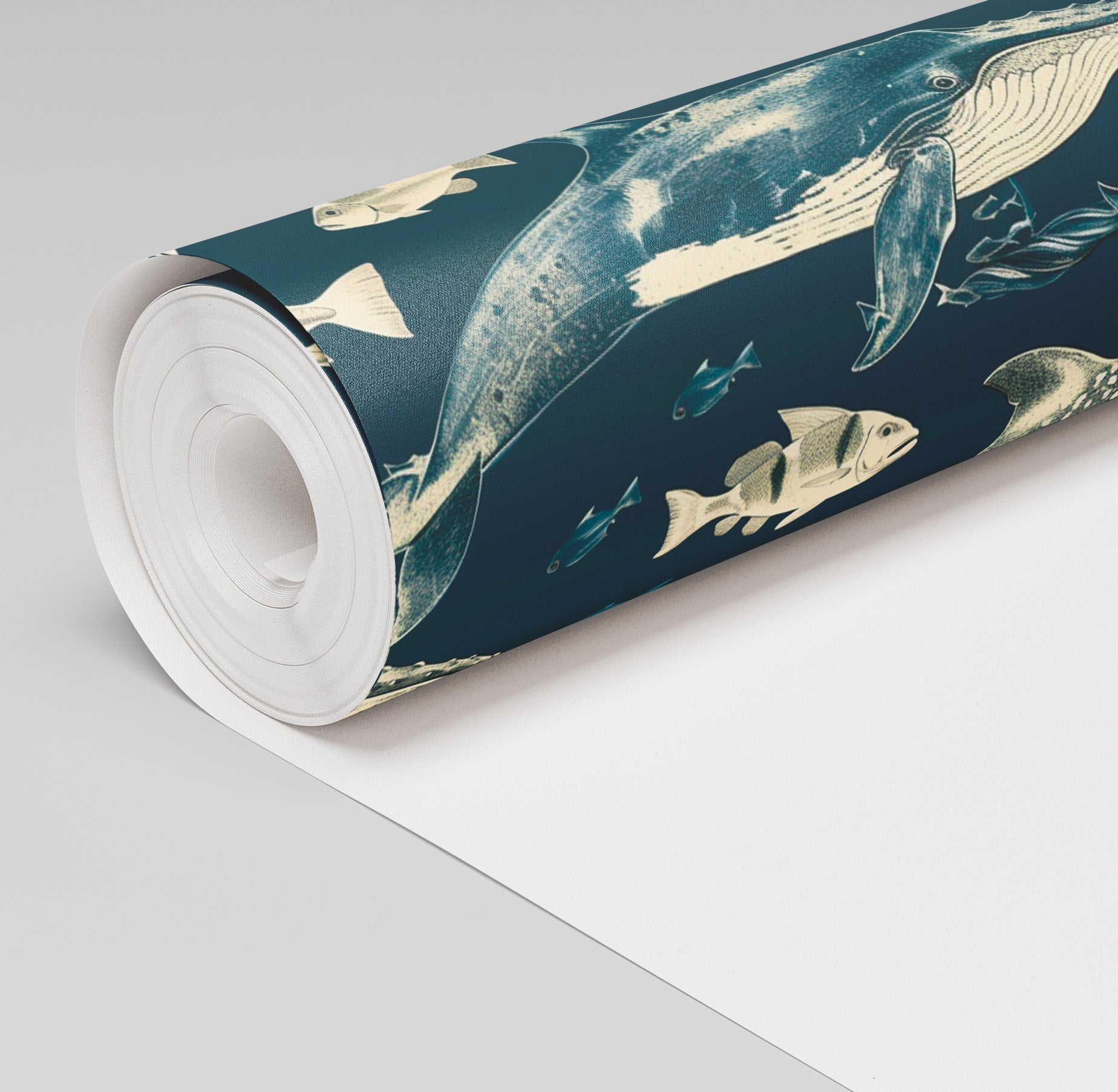 Leviathan Swim Wallpaper - Benton Lane Home - Painted Paper