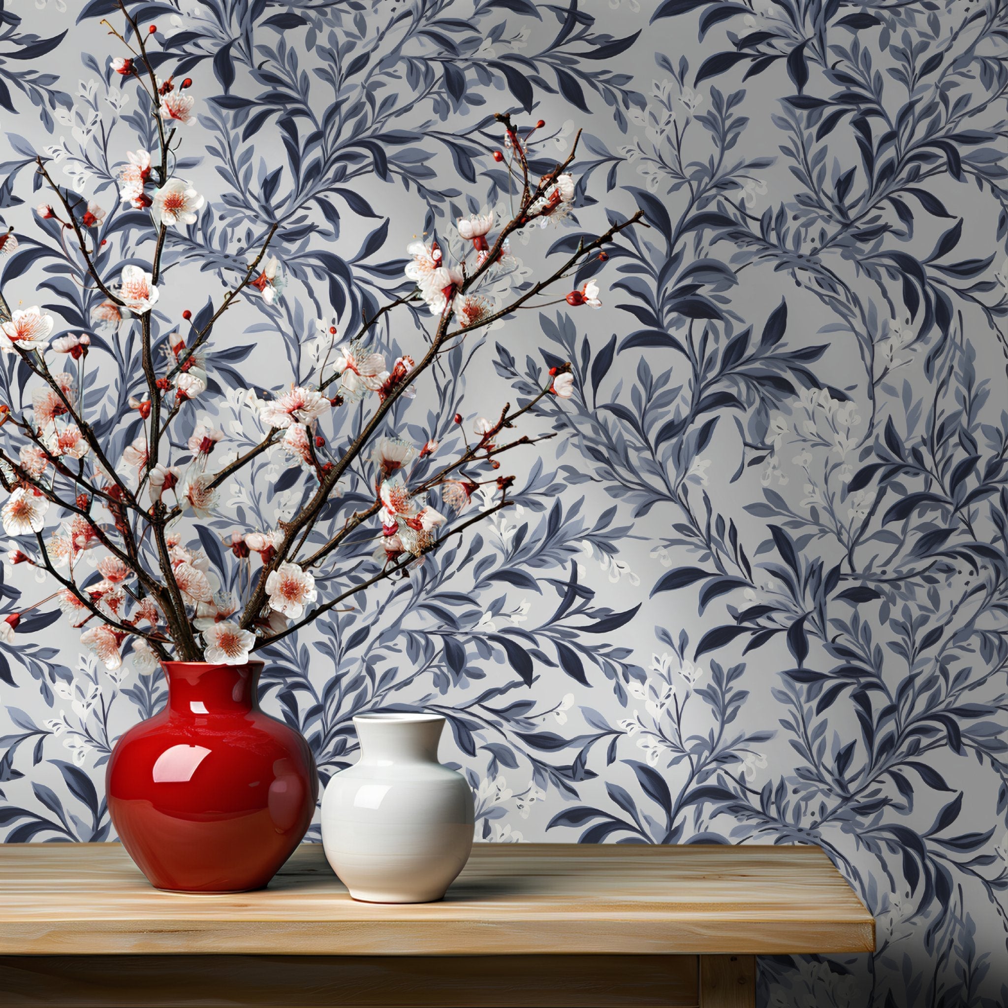 Lewen Floral Wallpaper - Benton Lane Home - Painted Paper