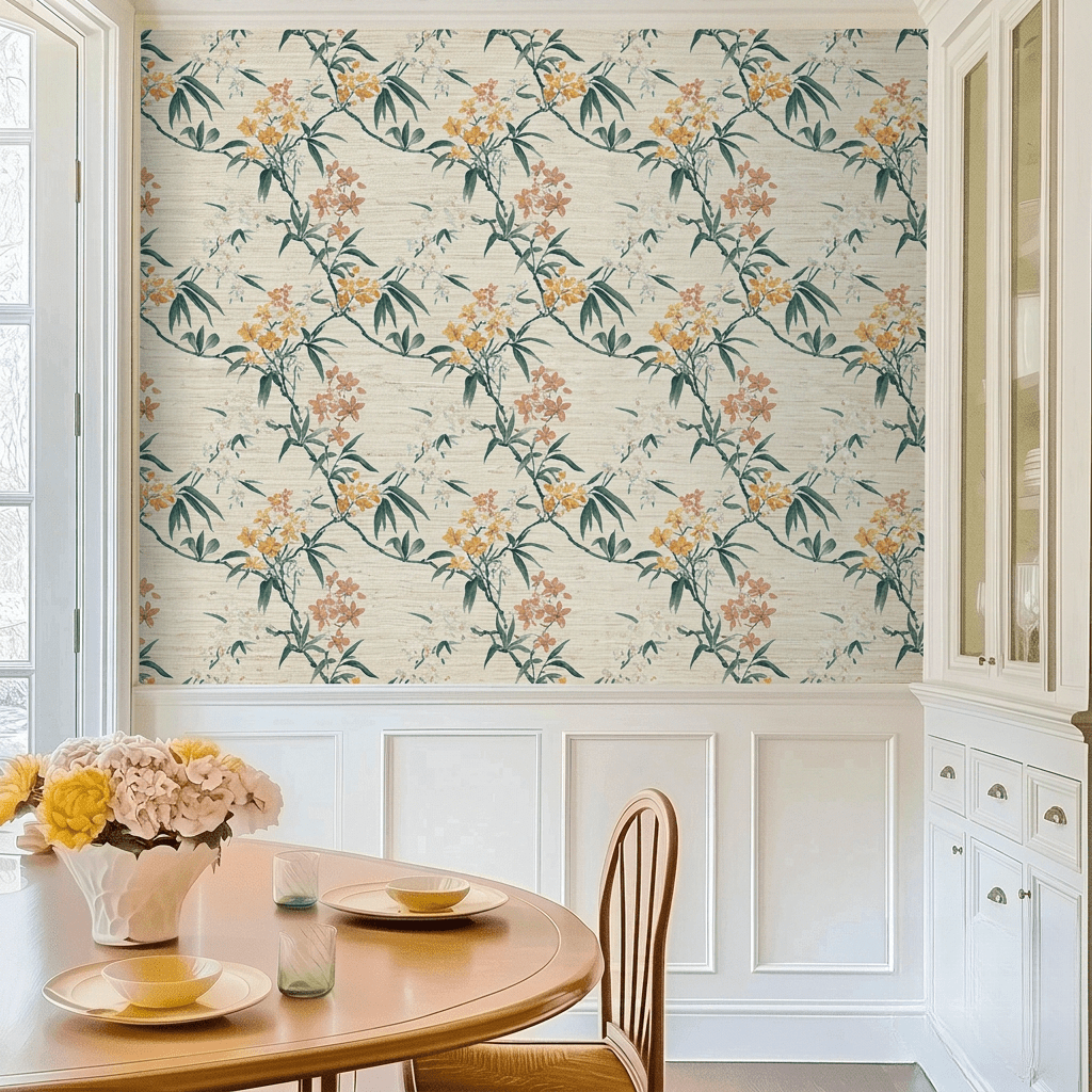 Liana Faux Grasscloth Wallpaper - Benton Lane Home - Painted Paper